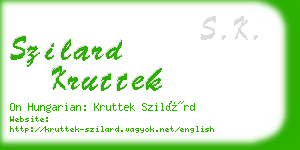 szilard kruttek business card